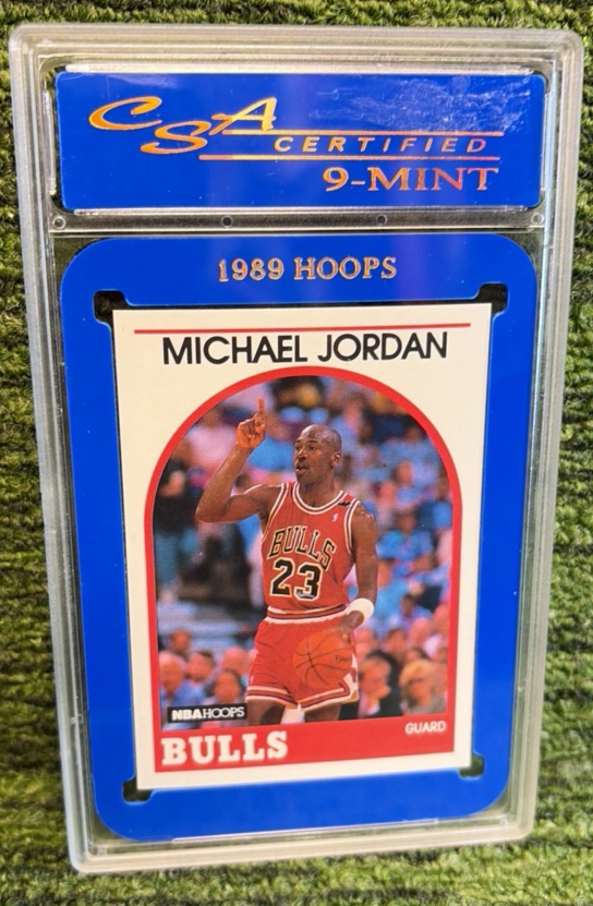 lot 57 image: 1989 NBA Hoops Basketball Michael Jordan #200 Chicago Bulls CSA certified 9-MINT