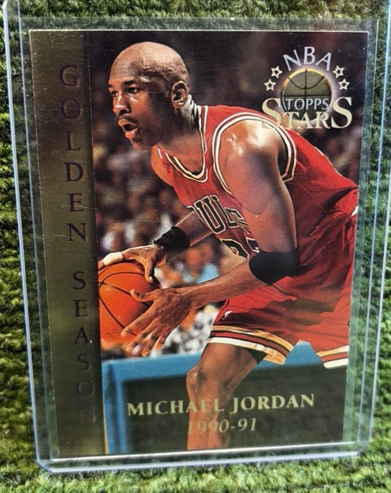 lot 67c image: 1996-97 NBA Topps Stars MICHAEL JORDAN Golden Season #74 Chicago Bulls