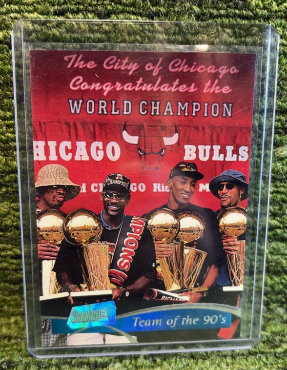 lot 67d image: Chicago Bulls 1997-98 Topps Stadium Club Team Of The 90s #5 Michael Jordan