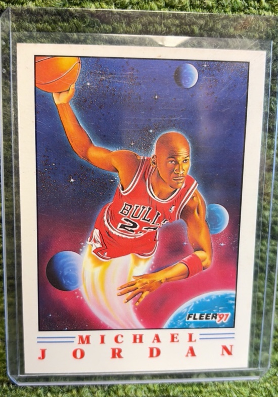 lot 67m image: 1991-92 Fleer Pro Visions Michael Jordan Mint-Chicago Bulls