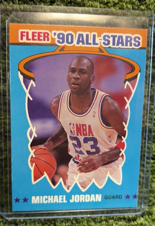 lot 67u image: 1990 Fleer All-Stars #5 Michael Jordan Chicago Bulls HOF