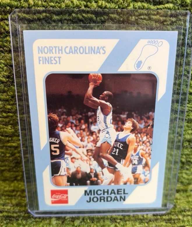 lot 8 image: Michael Jordan 1989 Collegiate CollectionCocaCola North Carolinas Finest Card