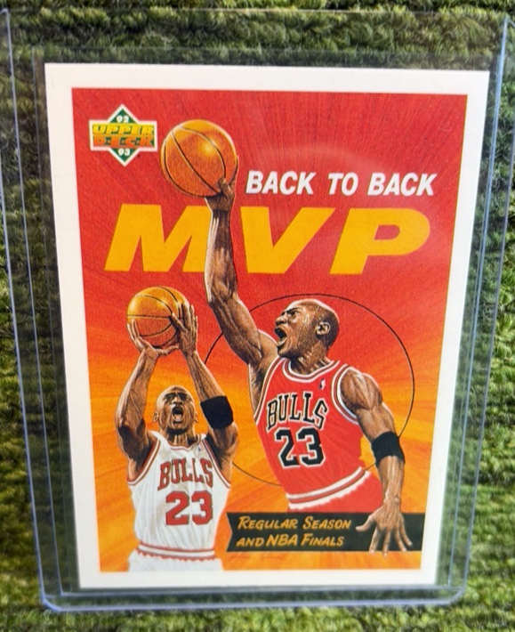 lot 80c image: 1992-93 Upper Deck Michael Jordan Back to Back MVP #67 Chicago Bulls NBA