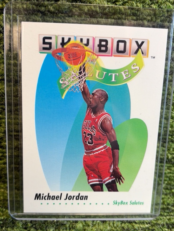 lot 80h image: 1992 Skybox Michael Jordan SkyBox Salutes #572 Chicago Bulls