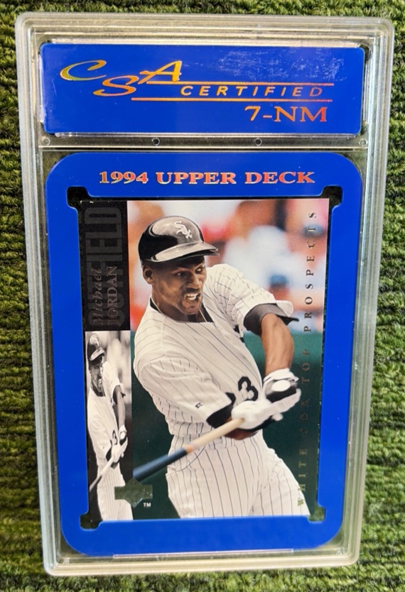lot 84 image: 1994 Upper Deck Minor League Baseball Michael Jordan (Silver) Graded 7-NM