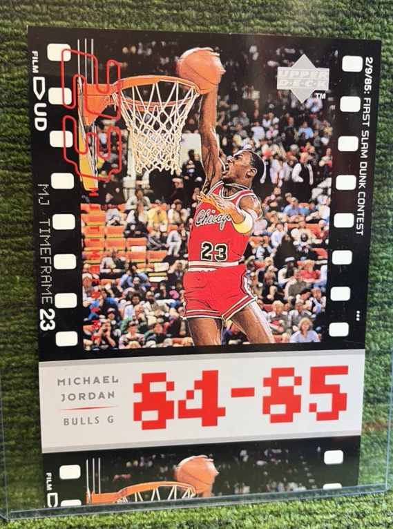 lot 89 image: 1998-99 Upper Deck Living Legend Michael Jordan Timeframe First Slam Dunk #3