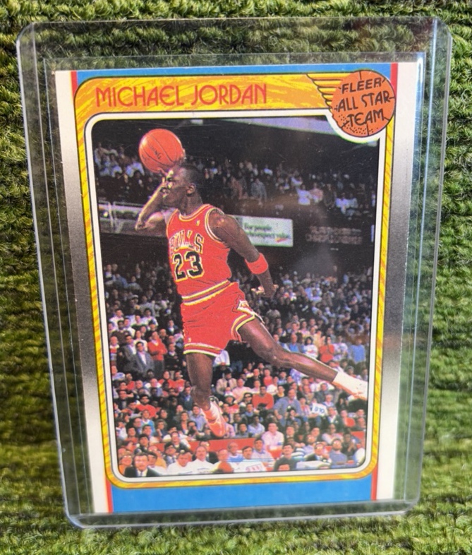 lot 8a image: Fleer 1988-89 All-Star Team Michael Jordan #120 Chicago Bulls Basketball Card