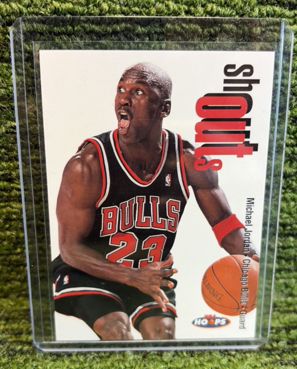 lot 8h image: 1998-99 SkyBox NBA Hoops Michael Jordan #13SO Shoutouts Insert Chicago Bulls