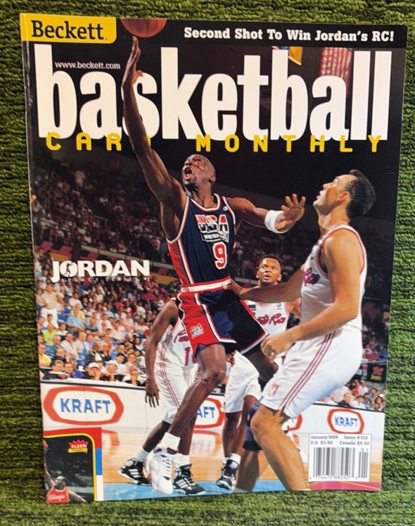 lot 90 image: Michael Jordan Chicago Bulls Beckett Magazine January 1999 USA Olympic
