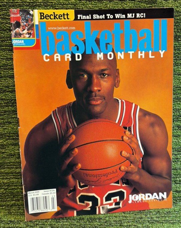 lot 91 image: Michael Jordan March 1999 Beckett Basketball Monthly Issue #104