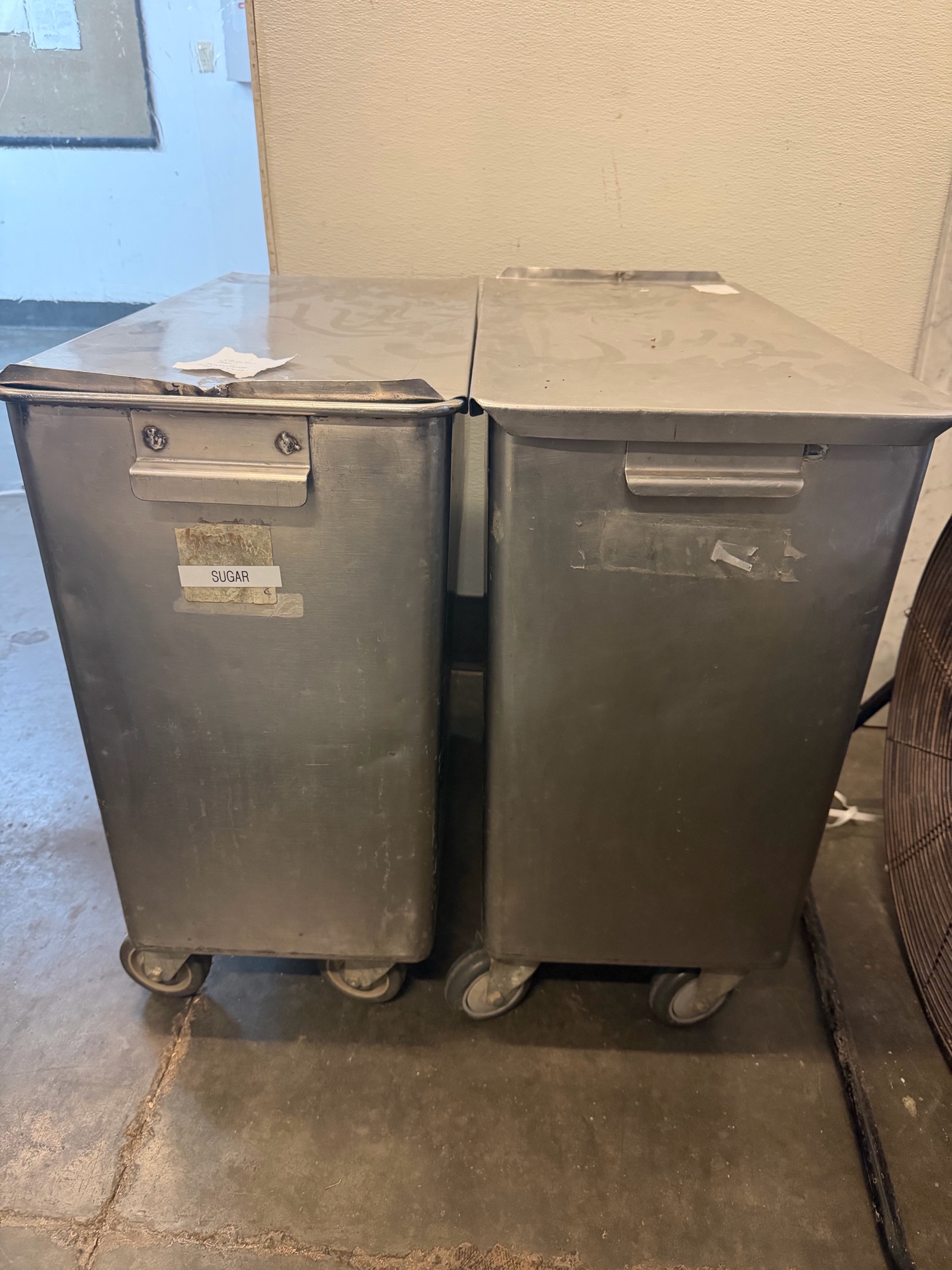 lot 119 image: stainless steel ingredient bins