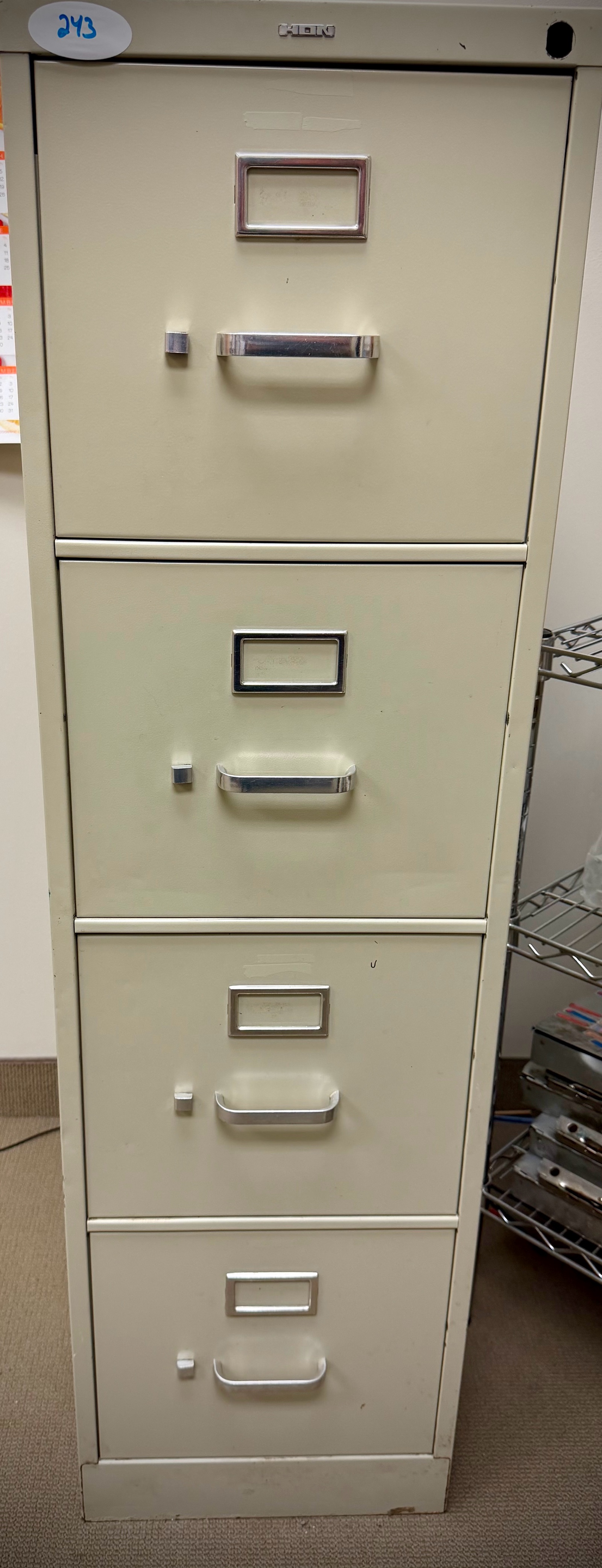 lot 243 image: filing cabinet