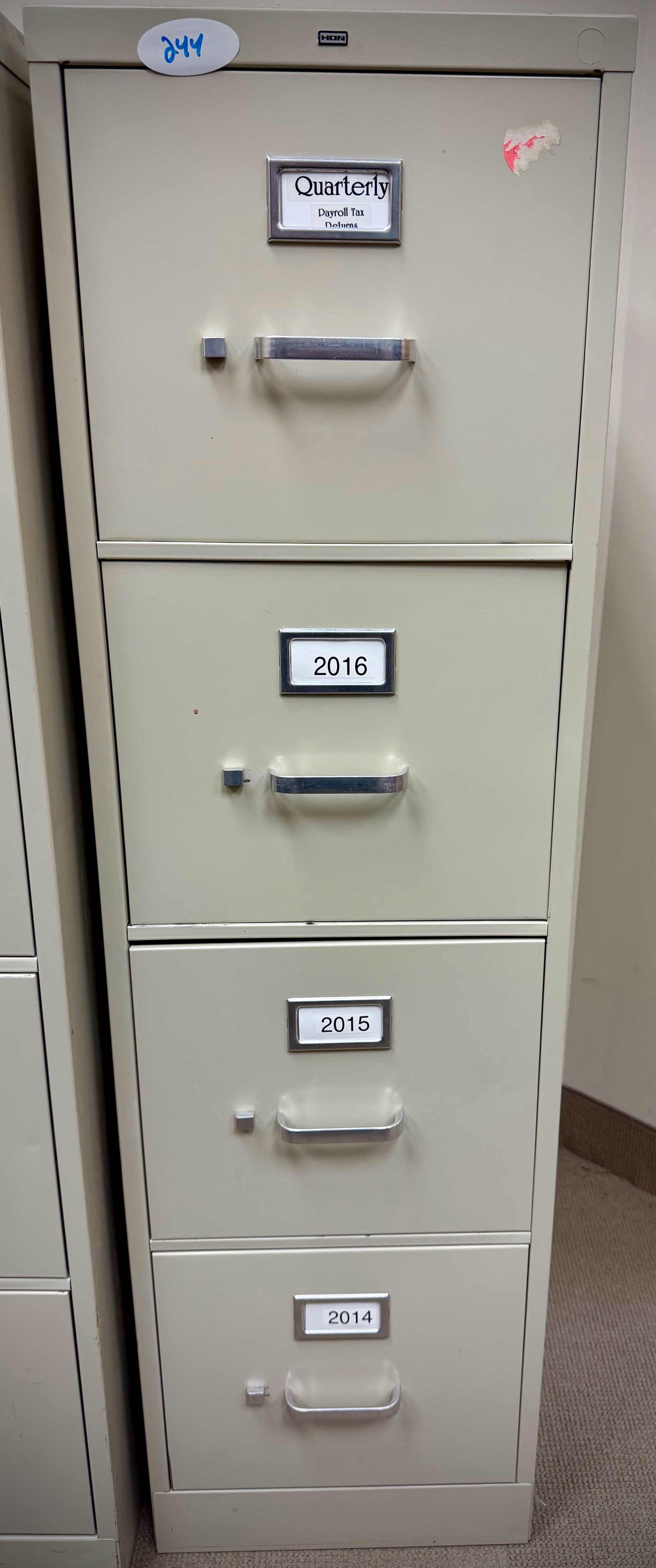 lot 244 image: filing cabinet