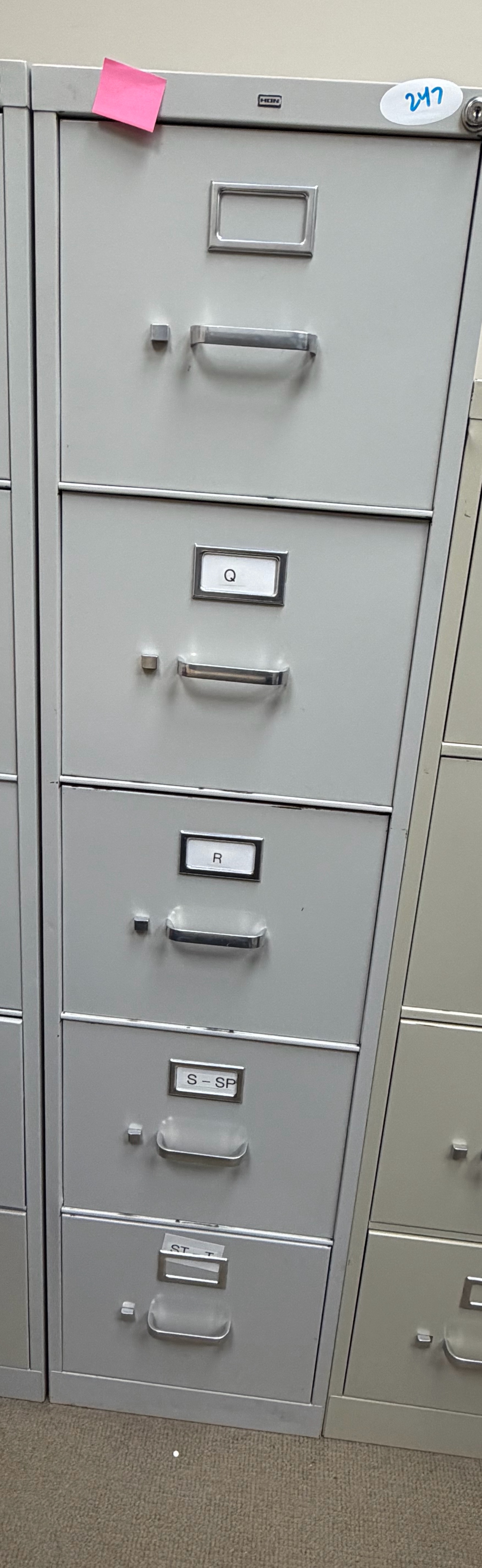 lot 247 image: filing cabinet