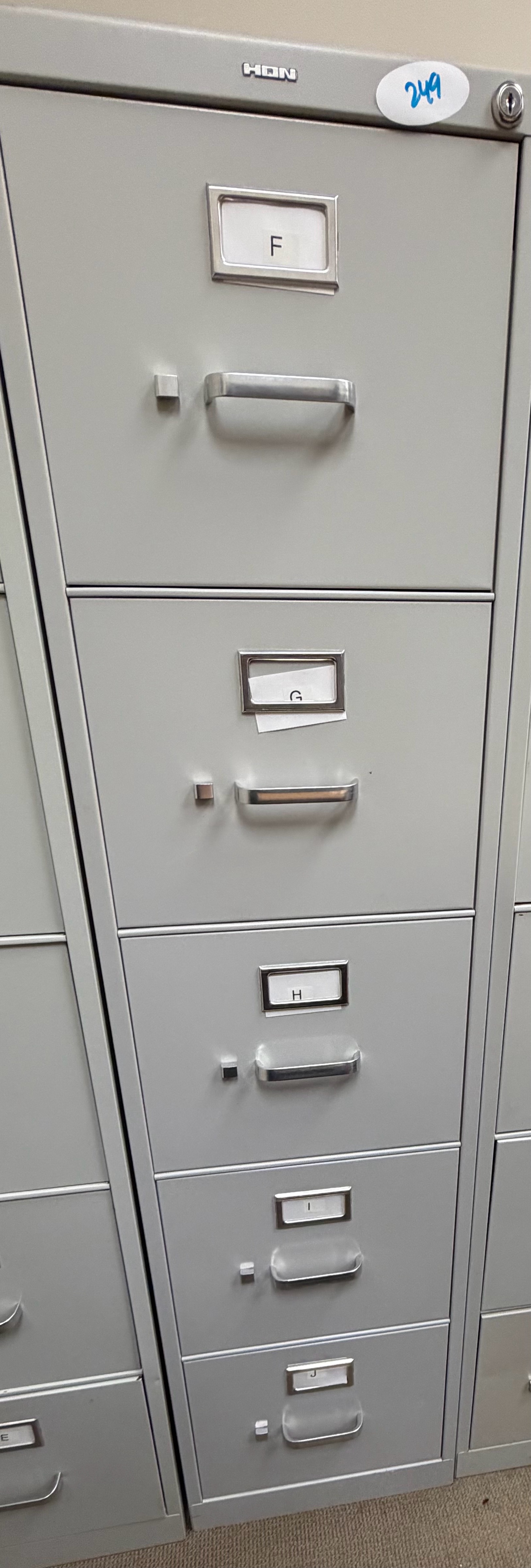 lot 249 image: filing cabinet