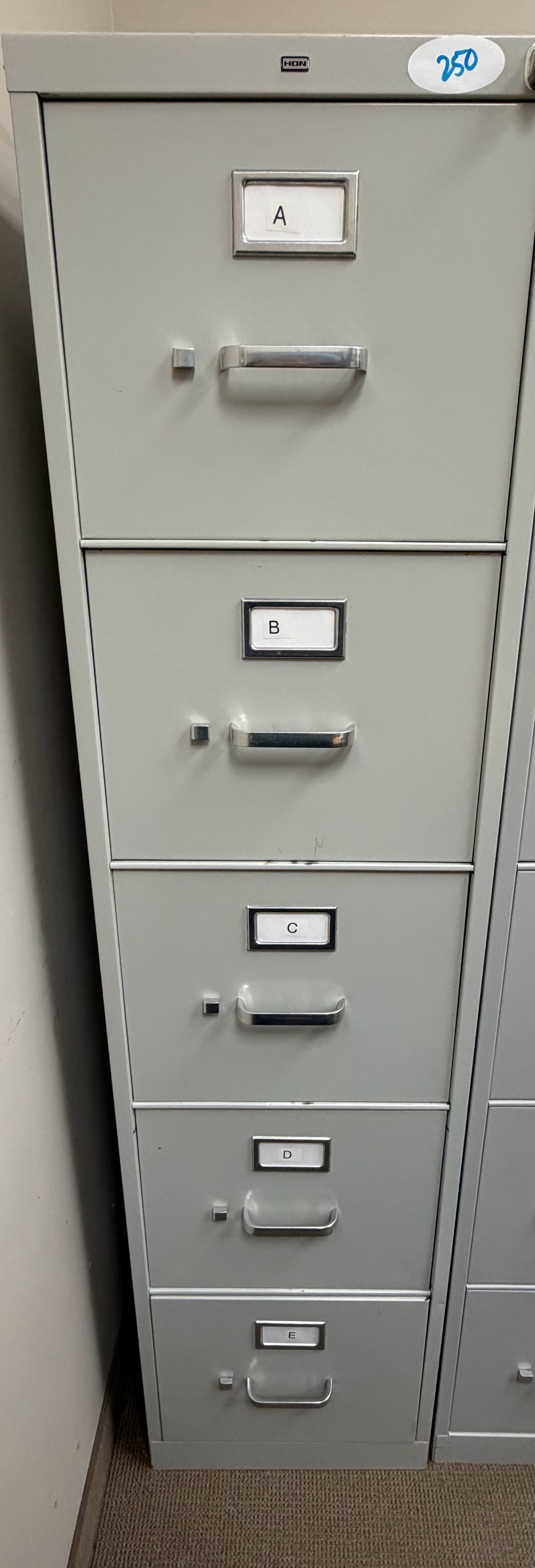lot 250 image: filing cabinet