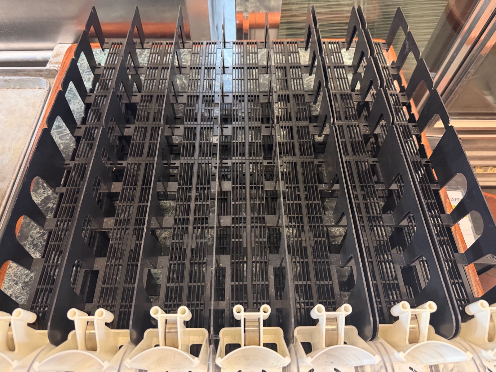 lot 308 image: adjustable Spring feed bottle organizer