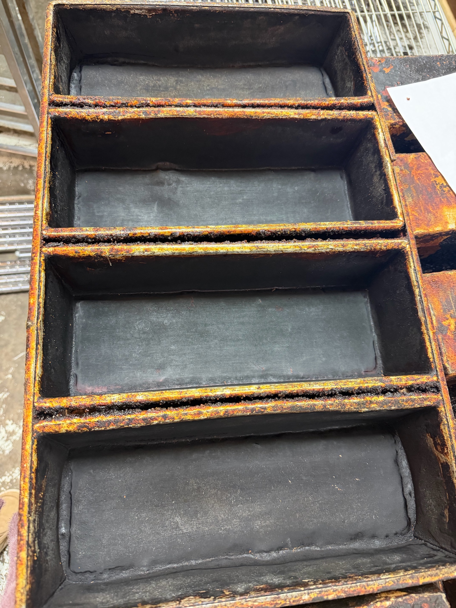 lot 387 image: four slot bread pans