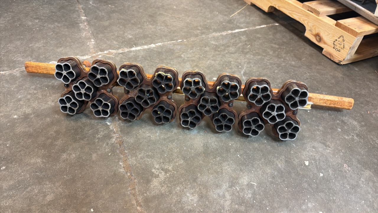 lot 506 image: rosette irons industrial multi stamp