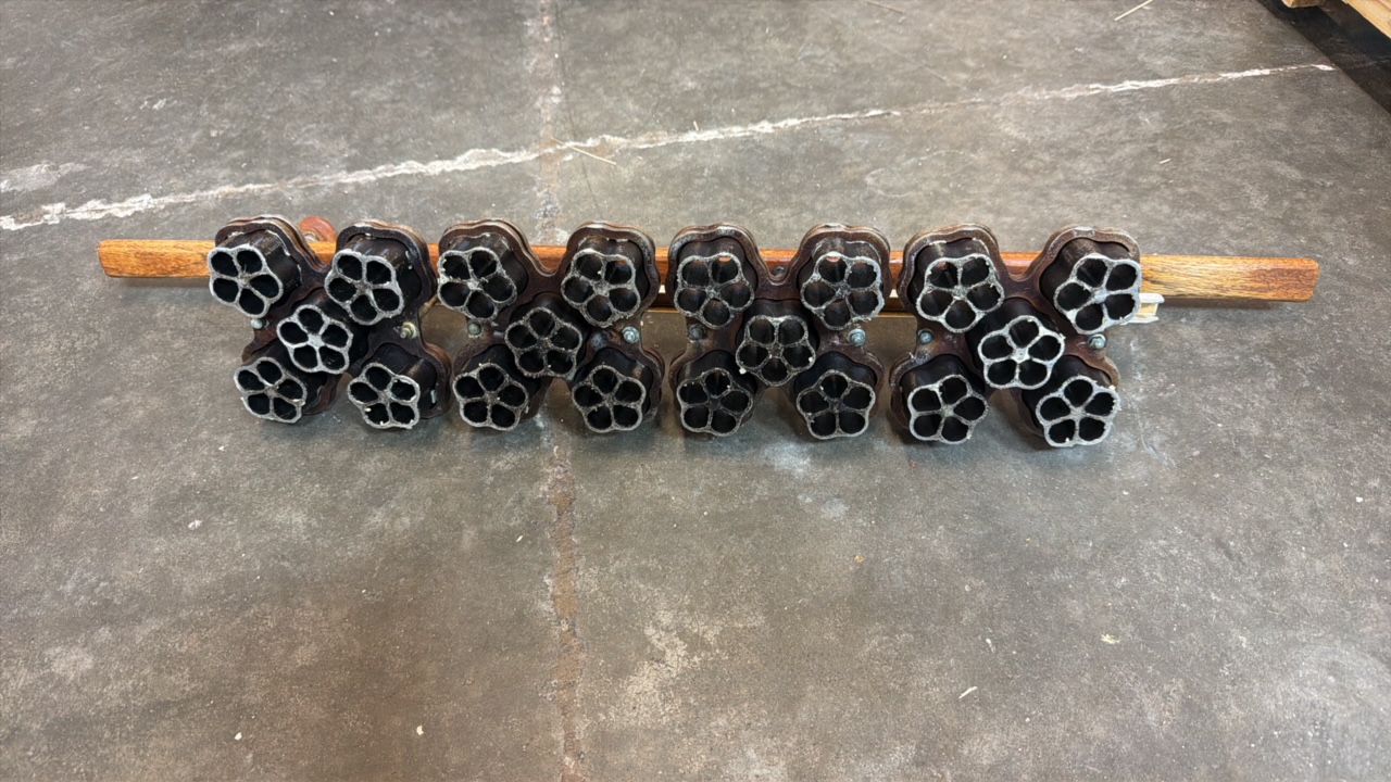 lot 508 image: rosette irons industrial multi stamp