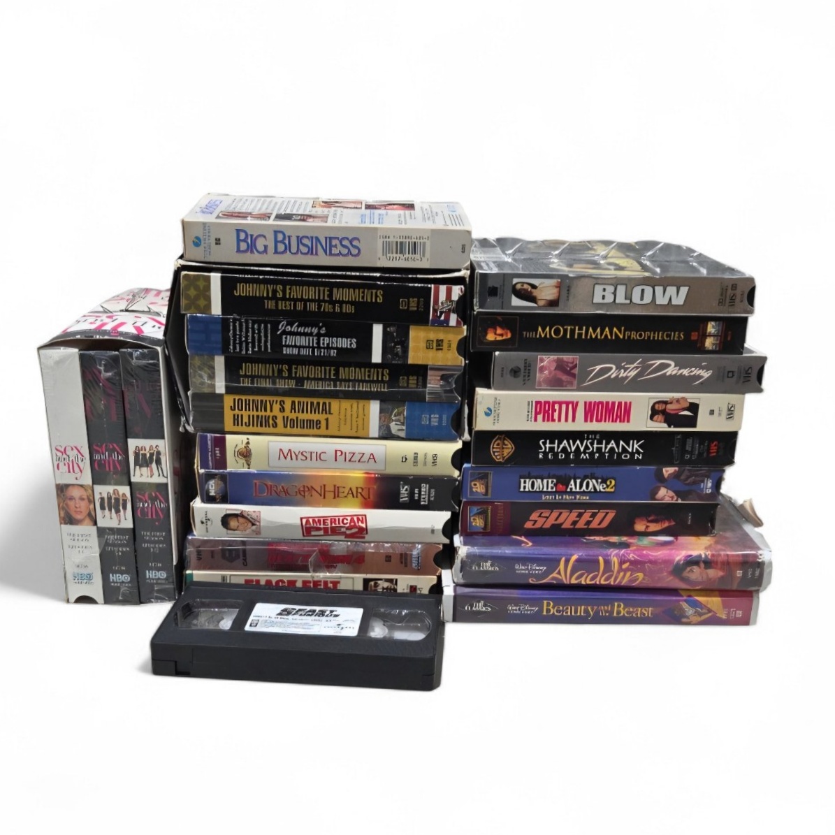 Lot of VHS Tapes Disney Aladdin Beauty and the Beast Pretty Woman Speed Home Alone 2