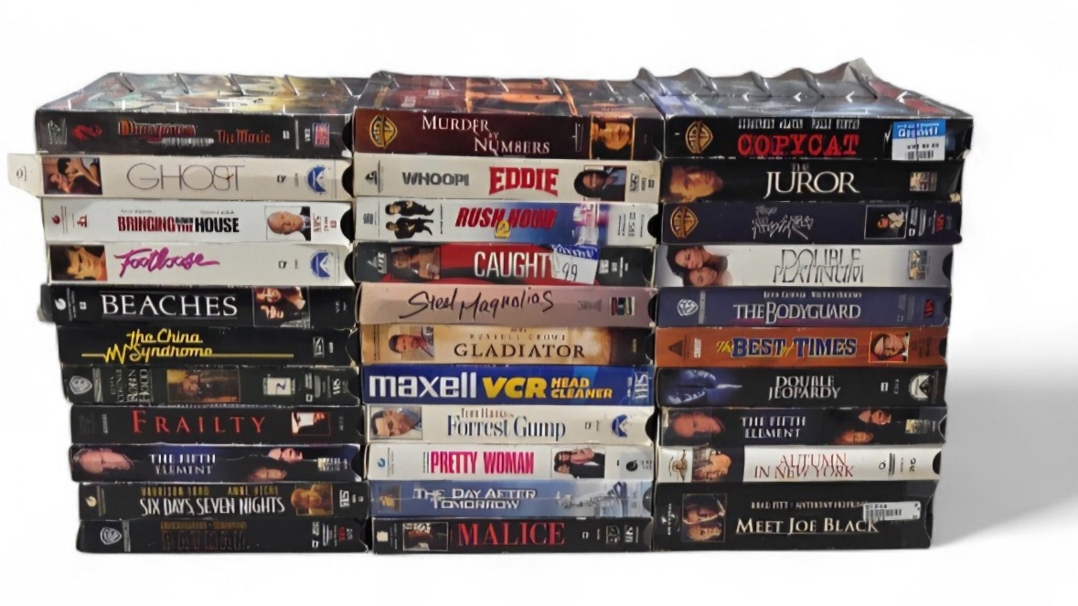 Large VHS Movie Lot Ghost Beaches Gladiator Forrest Gump Meet Joe Black More