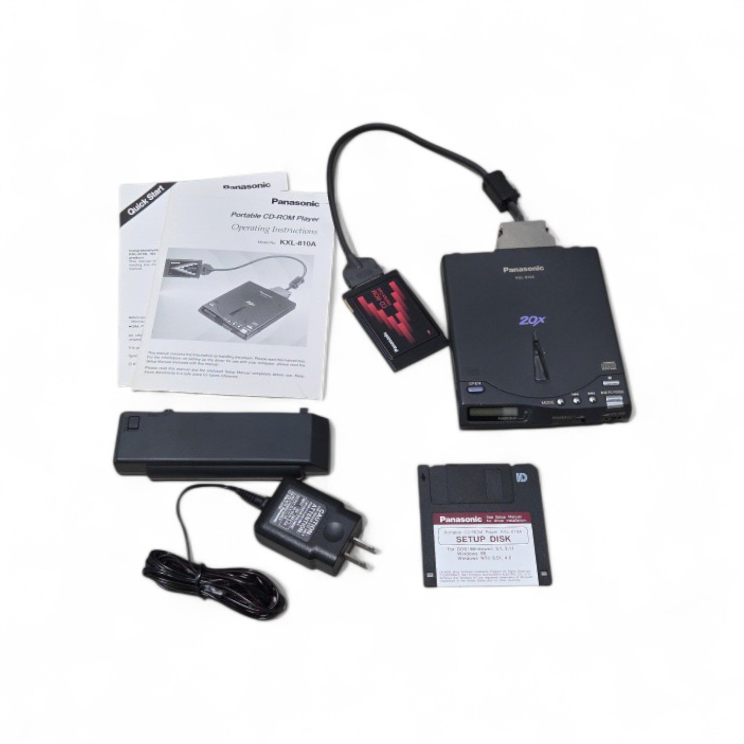 Panasonic Portable CD-ROM Player KXL-810A - 20x with Accessories