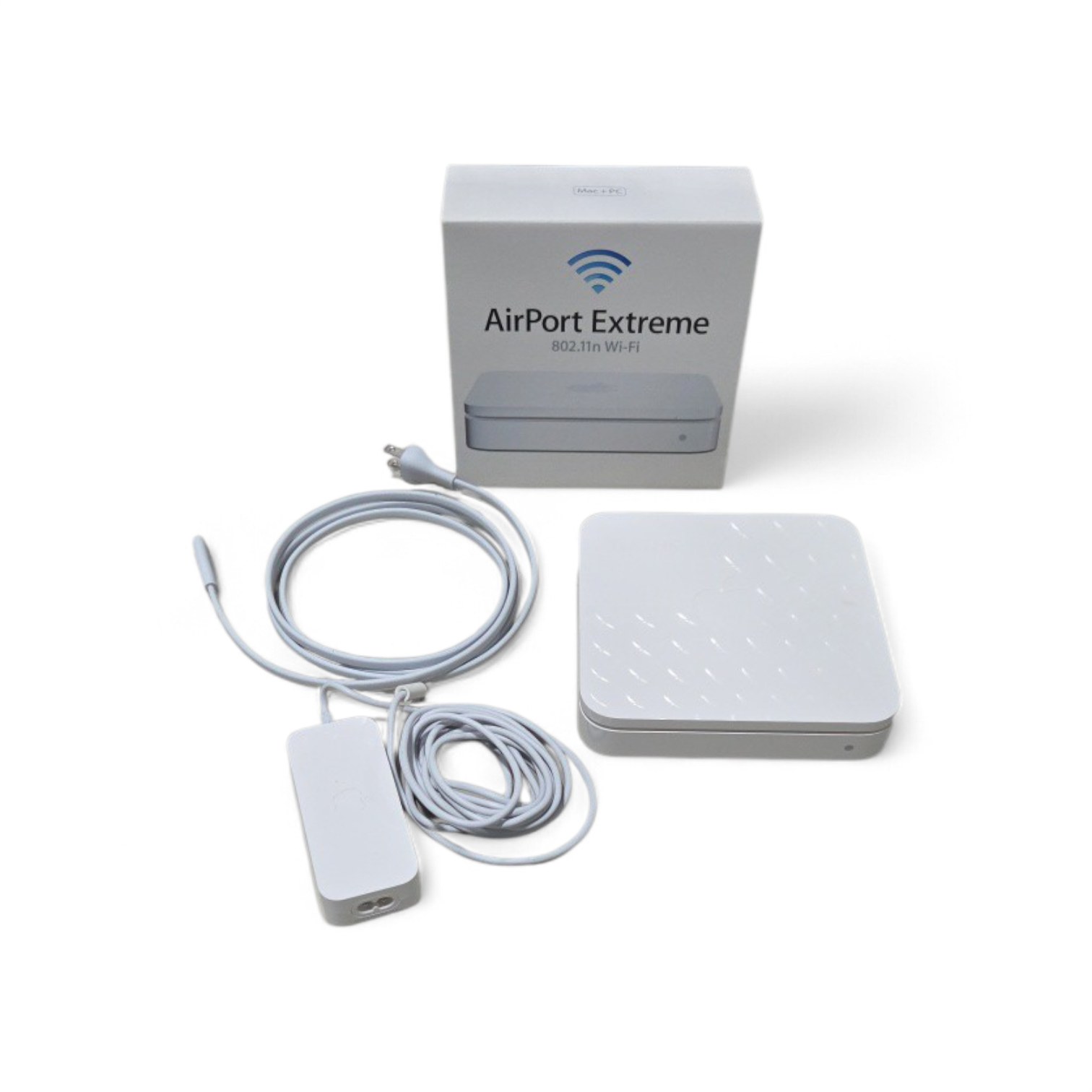 Apple AirPort Extreme 802.11n Wi-Fi Router with Power Cord & Box