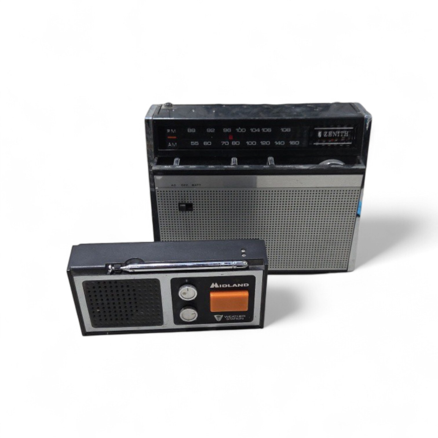 Vintage Zenith RC74R AMFM Radio and Midland Weather Receiver