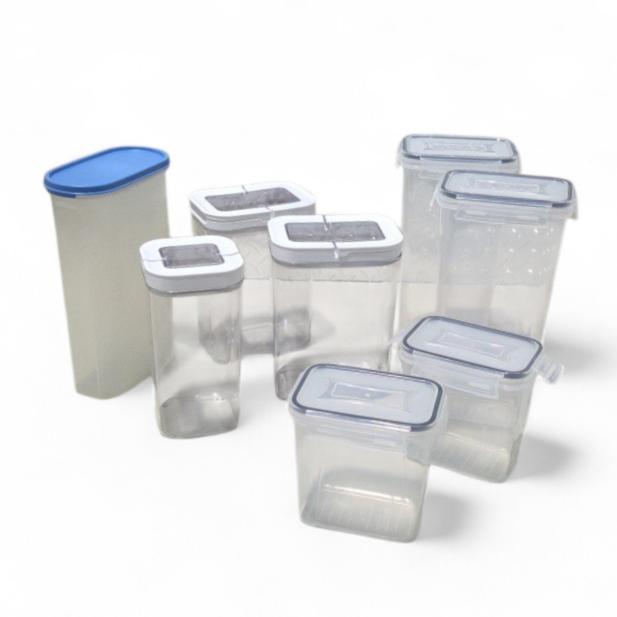 Plastic Food Storage Container Lot with Lids