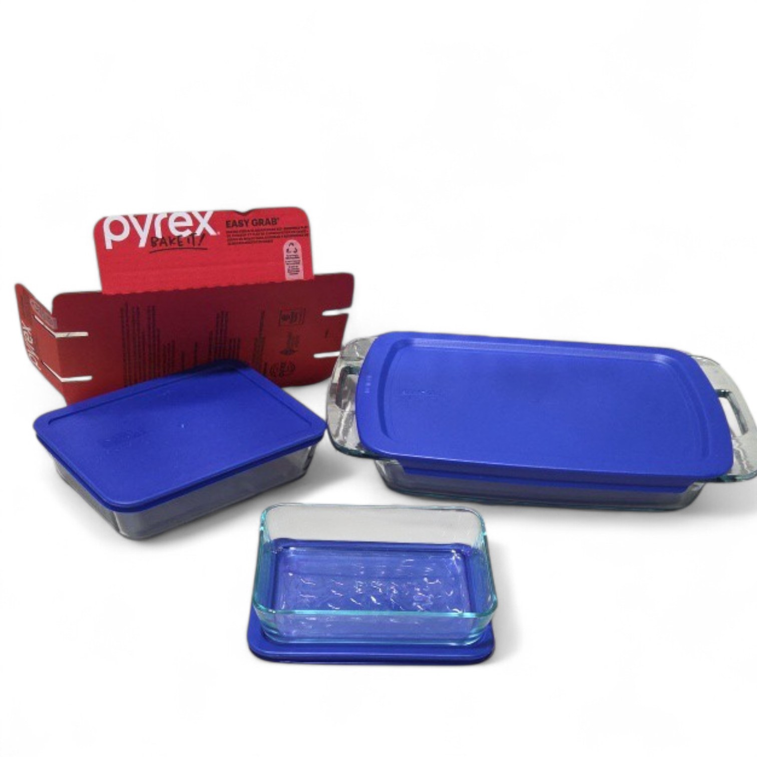 Pyrex Bakeware Lot with Storage Lids - New Open Box