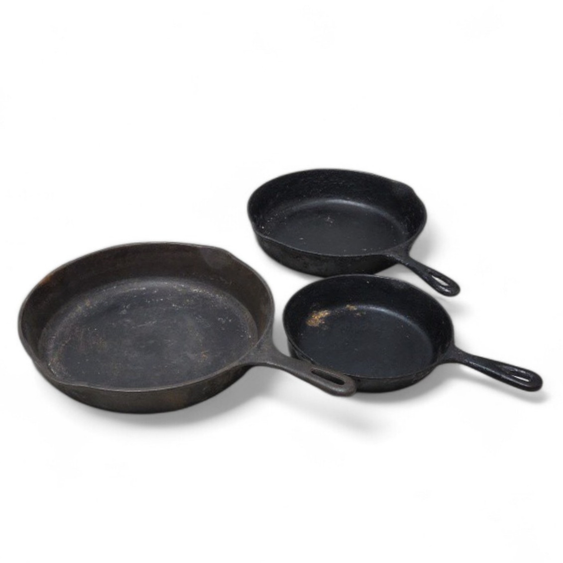 Cast Iron Skillet Lot - 3 Pans