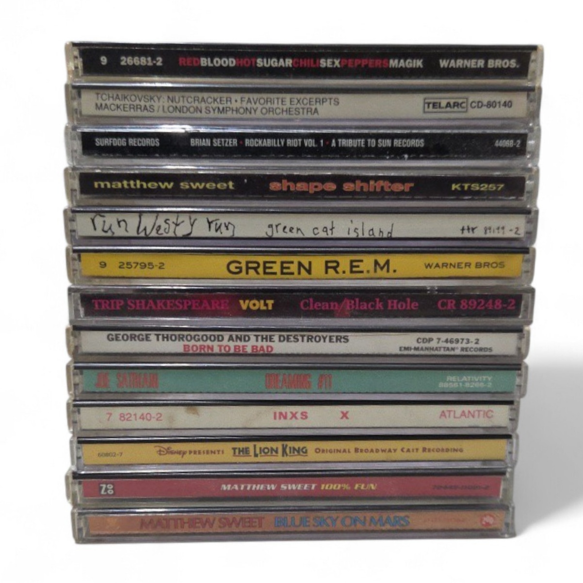 CD Lot with Ticket Stubs - Red Hot Chili Peppers, Matthew Sweet, Joe Satriani, George Thorogood and More