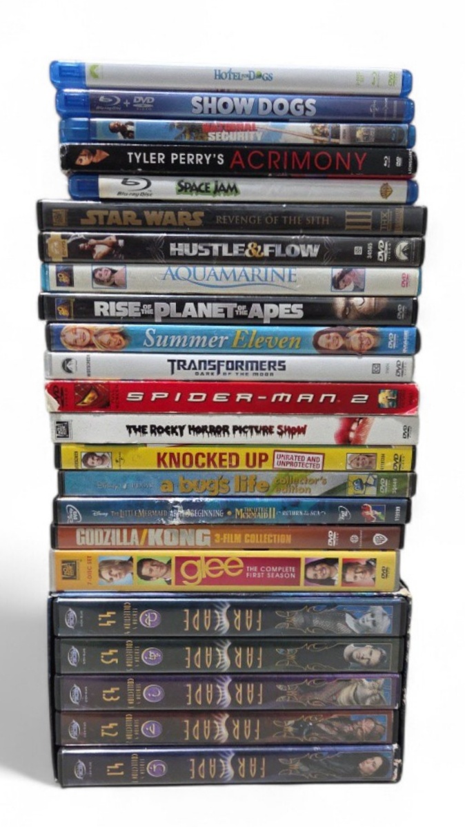 Movie and TV Lot - Blu-ray, DVD and Box Sets - Star Wars, Spider-Man 2, Glee, FarScape and More