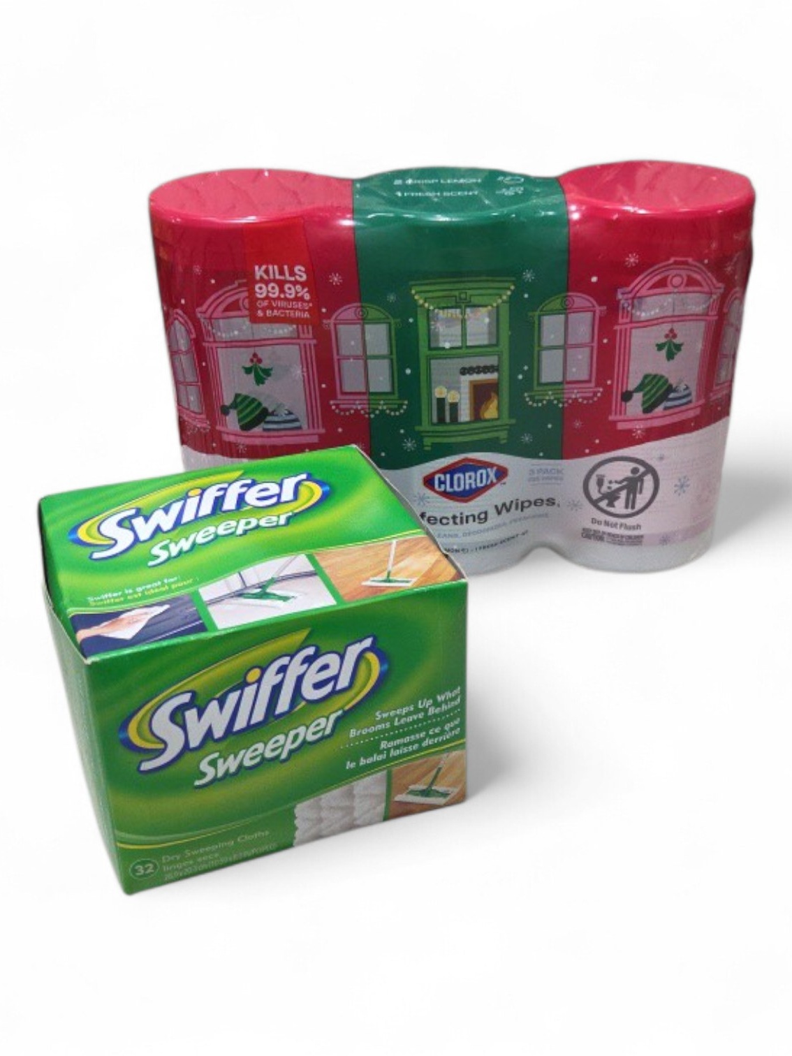 Clorox Disinfecting Wipes and Swiffer Sweeper Refills