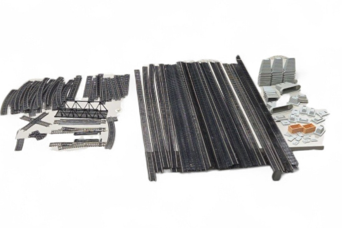 Model Train Track Lot - Straight, Curved, Bridge and Accessories