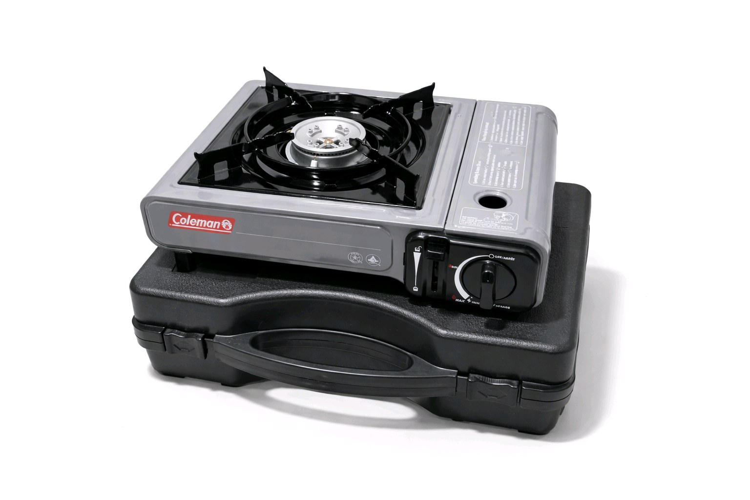 Coleman Portable Butane Camp Stove 2800 Series 7650 BTU w Hard Carry Case Single Burner