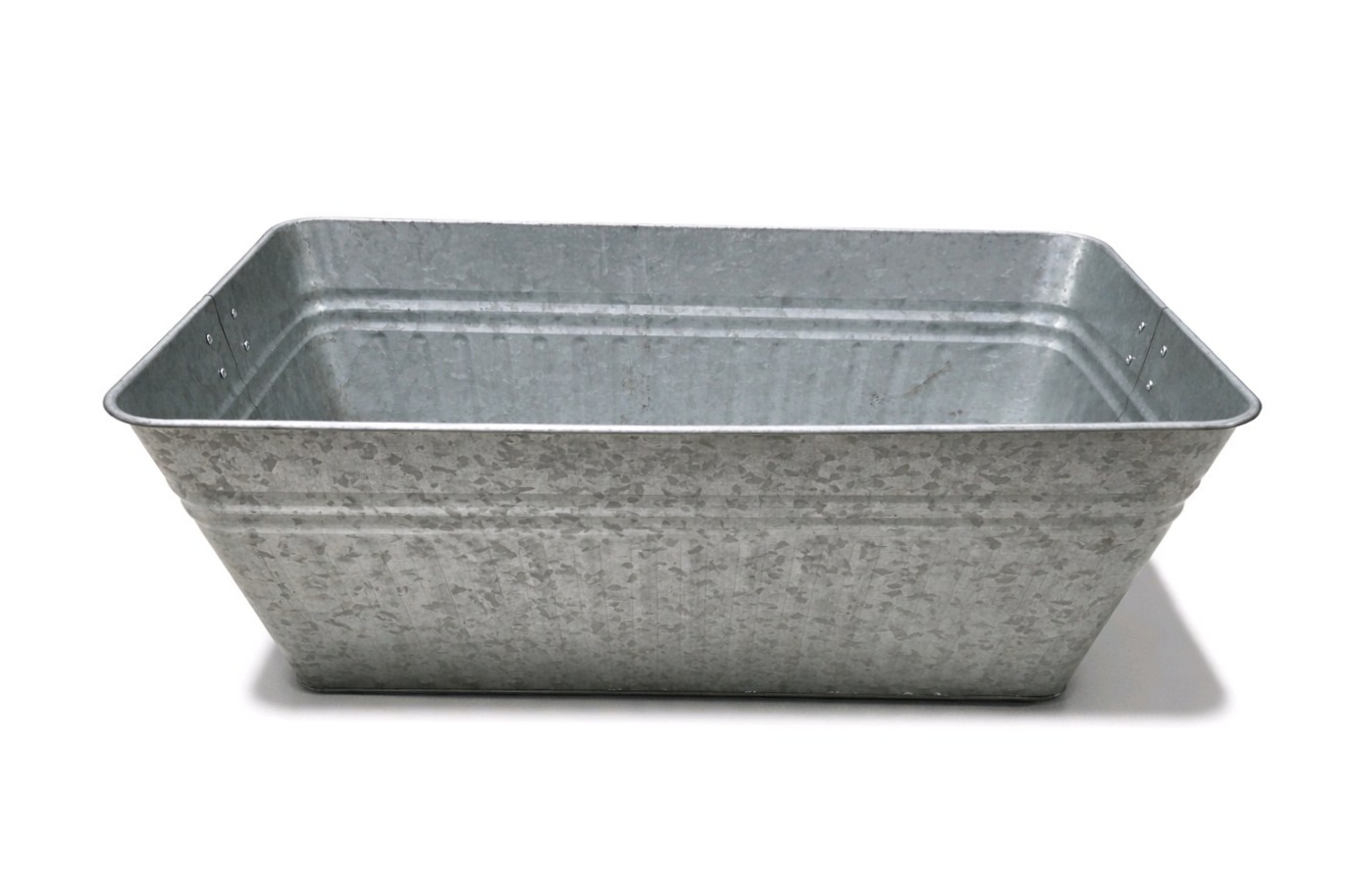 Galvanized Metal Utility Tub Planter Beverage Bin w Handles Rustic Farmhouse Decor