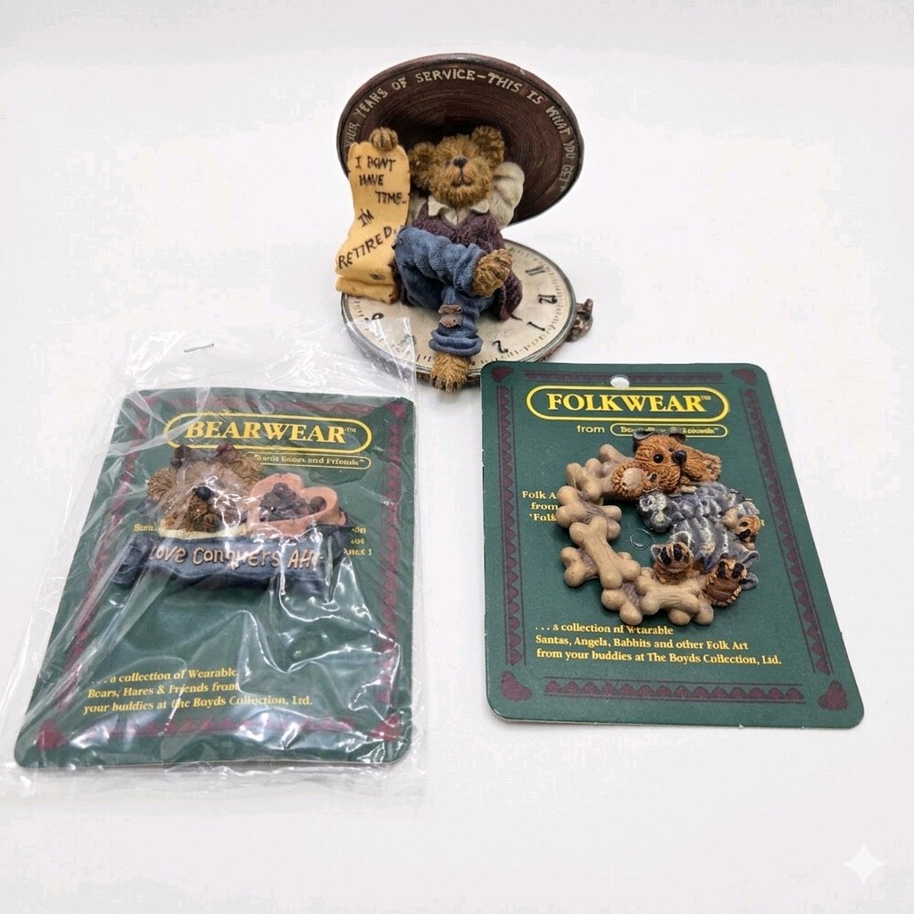 Vintage Boyds Bears & Friends Lot Bearstone Hardley Hasslefree Folkwear Bearwear