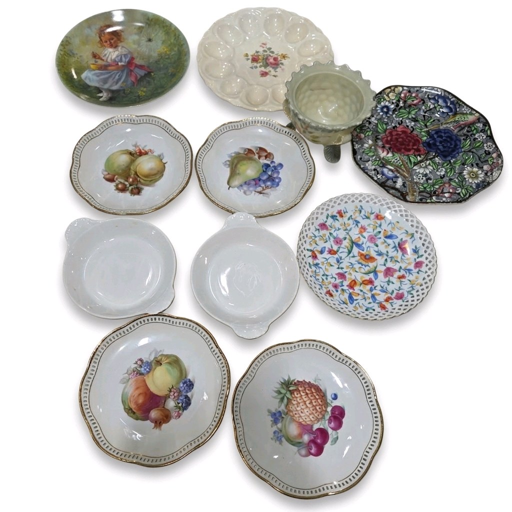Vintage Decorative Plate & Bowl Lot - Schumann Arzberg, RECO, Floral Fruit, and More