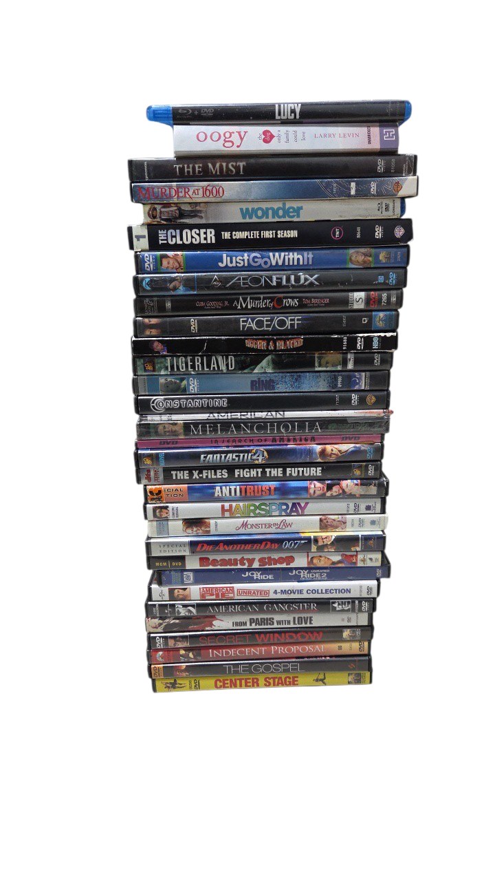 Mixed DVD Blu-ray Lot Lucy Wonder Face Off Hairspray American Gangster