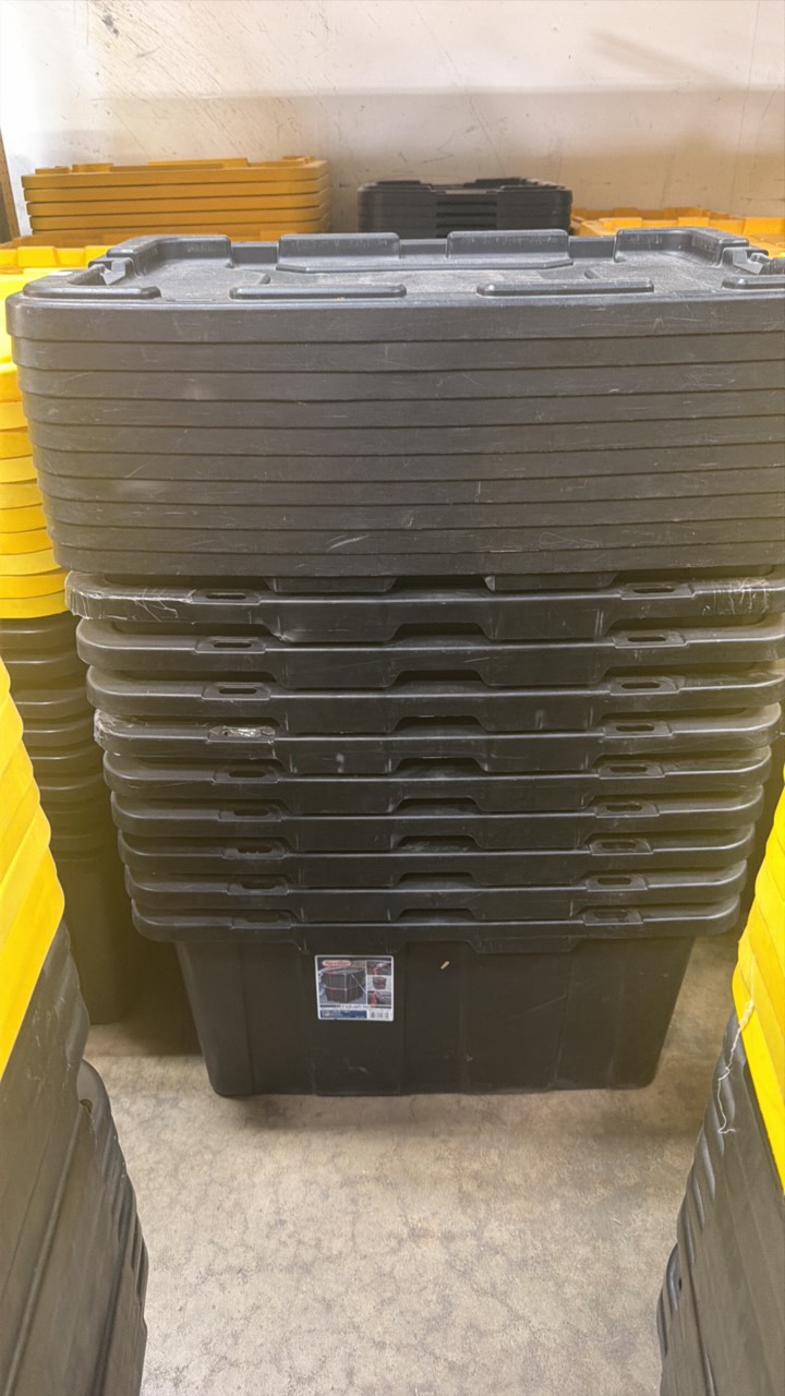 27 gallon black totes (10)