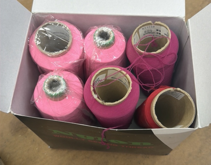 box of polyester thread