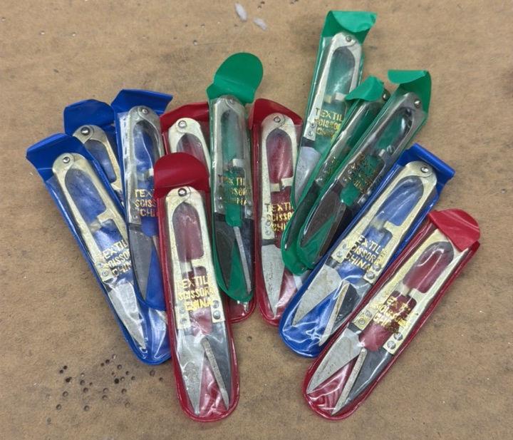 box of textile scissors