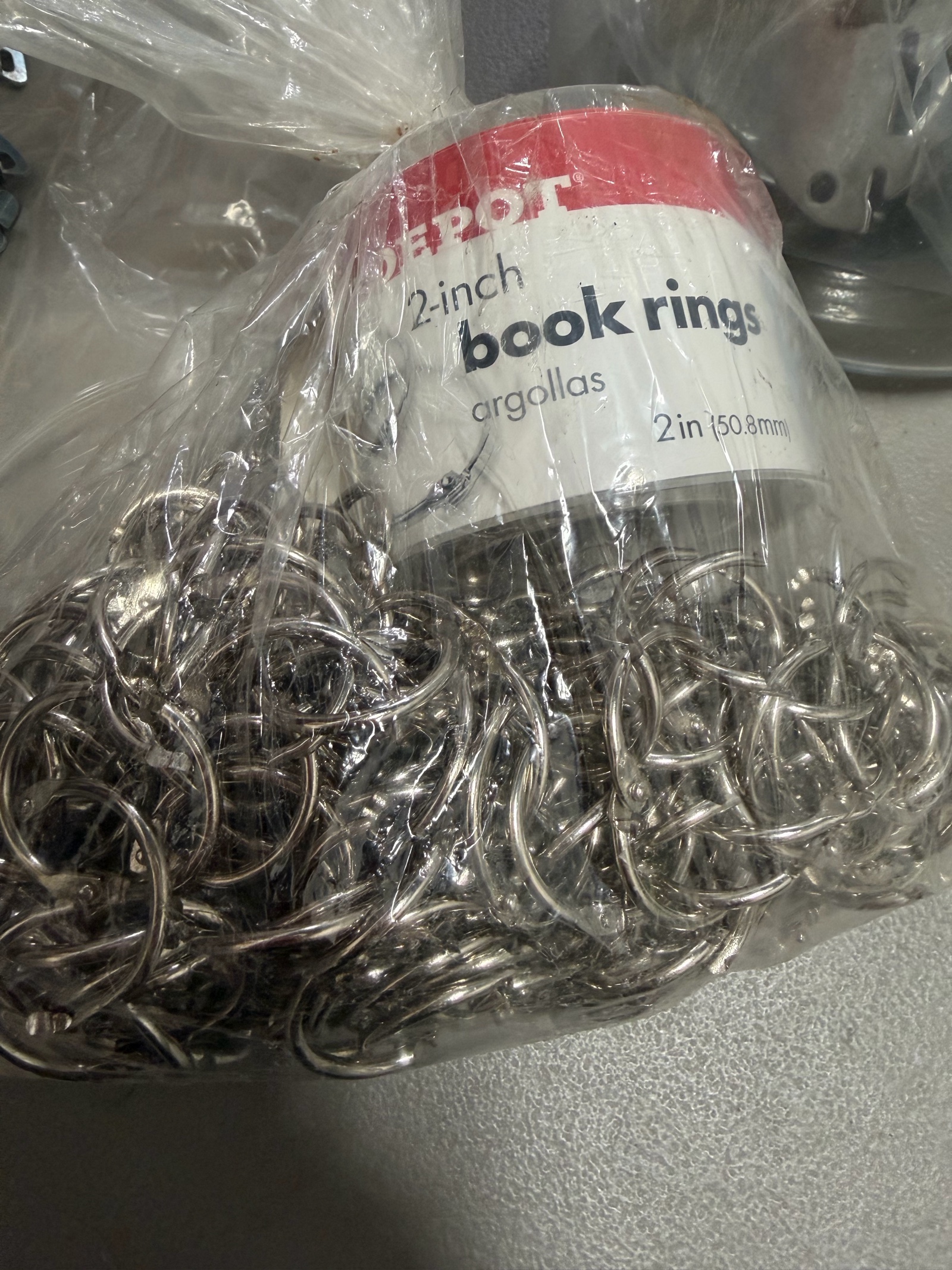 bag of book rings