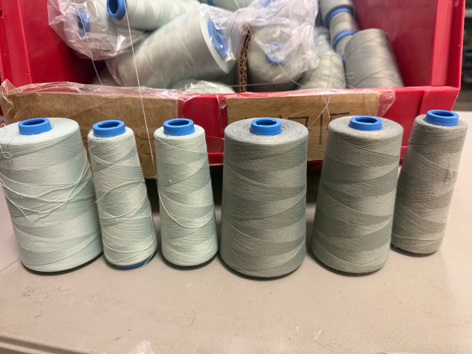 Bucket of Serger threads