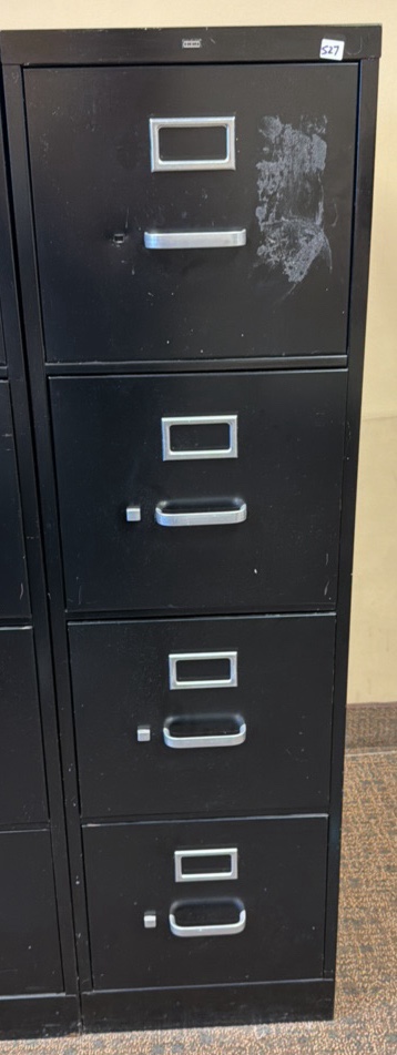 Black filing cabinet