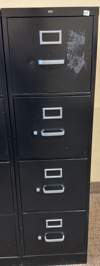 Black filing cabinet