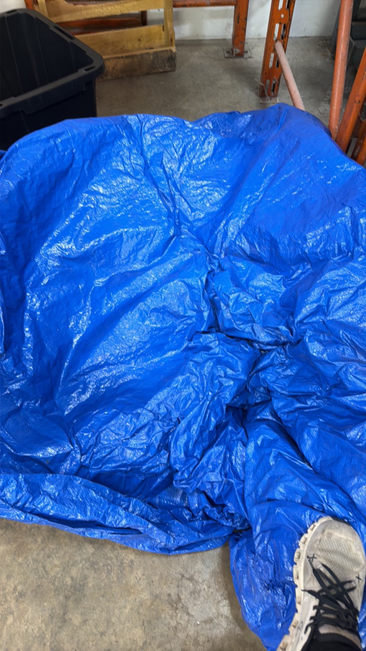 Large blue tarp