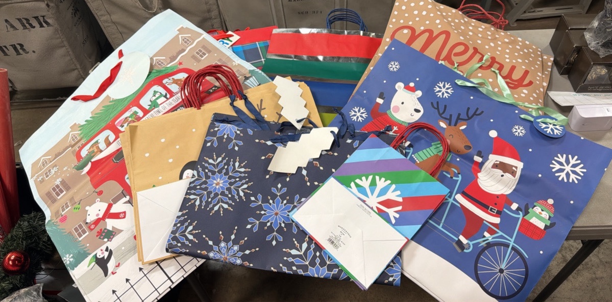 assorted Christmas bags